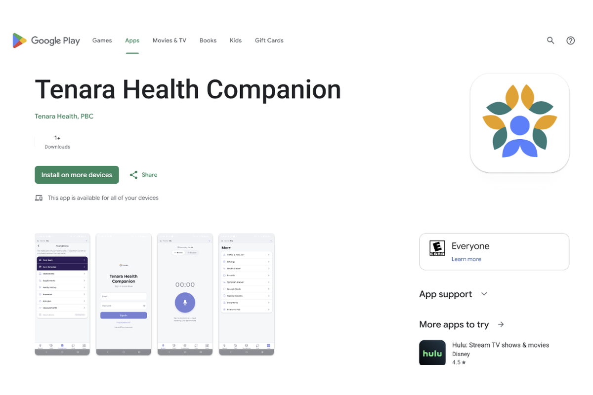 Tenara Health Companion (Android)